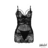 Lila Babydoll espalda abierta y tanga - Imagen 3
