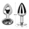 Plug anal con joya color blanco - Imagen 2