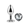 Plug anal base corazón blanco - Imagen 2