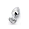 Plug anal base corazón blanco - Imagen 3