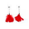 Pinzas para pezones ajustables con plumas