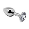 Plug anal con joya blanca. Talla L