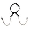 Pinzas para pezones con cadena y collar