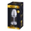 Plug anal con joya blanca. Talla L - Imagen 2