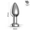 Dimpor. Plug anal cromado con vibración - Imagen 13