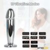Sarmy. Plug anal cromado con vibración - Imagen 6