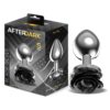 Plug anal plateado con rosa negra