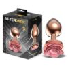 Plug anal oro rosa con rosa