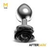 Plug anal plateado con rosa negra - Imagen 6