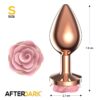 Plug anal oro rosa con rosa - Imagen 4