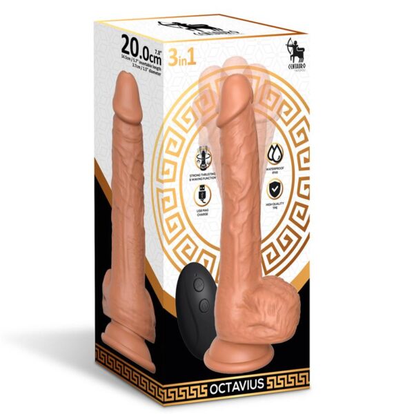 Octavius. Dildo con vibración, thrusting y waving 360º [20 cm] - Imagen 10